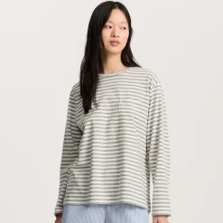 Aiayu bluse - Circular Long Sleeve grey melange