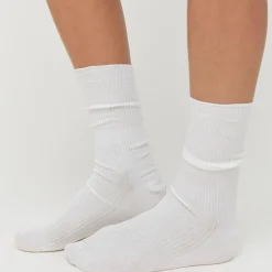 Aiayu strømper - Cotton Rib white