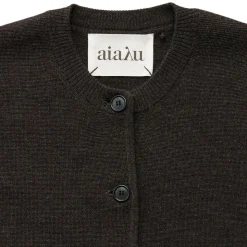 Aiayu vest - Elva dark brown melange