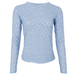 Black Colour bluse - Annie Mesh blue dot