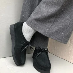 Clarks sko - Wallabee black suede