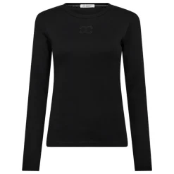 Co'couture bluse - Granny Emboridery LS black