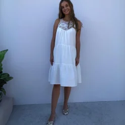 Co'couture kjole - Hera Lace Crop off white