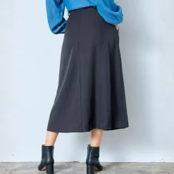 Co'couture nederdel - Luna Pocket Pleat mid grey