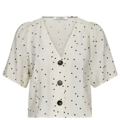 Co'couture skjorte - Diem Dot SS off white/black