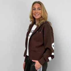 Haute L'amitié hoodie - Maxi Split Zip mocca