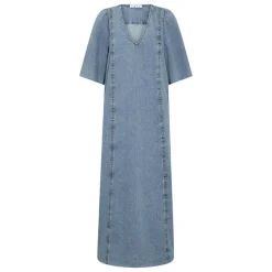 Haute L'amitié kjole - Denim Raw Hem denim blue