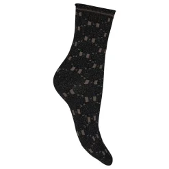 Hype The Detail strømper - 3-21550-75-9003 black/silver/brown