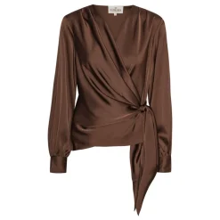 Karmamia Copenhagen bluse - Ines semi rich brown