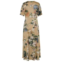 Karmamia Copenhagen kjole - Faye Maxi taupe bloom