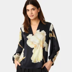 Karmamia Copenhagen skjorte - Jody gold maxi flower