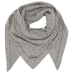 Lala Berlin tørklæde - Triangle Solid Logo M city middlegrey melange