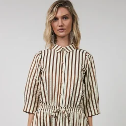 Lollys Laundry skjorte - Bono SS dark mokka