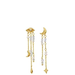 Maanesten øreringe - 10027A Sonata guldbelagt