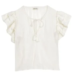 M.A.B.E top - Mina Emb S/S ecru