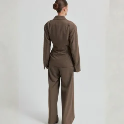 Second Female blazer - Dakota Wrap mid brown melange