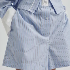 Second Female shorts - Alanis light blue stripe