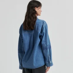 Second Female skjorte - Cornelia Denim blue denim