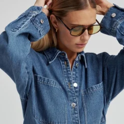 Second Female skjorte - Irvina blue denim