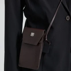 Second Female taske - Verla Leather Phone chocolate plum