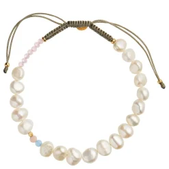 Stine A armbånd - 3209 blue and pink stone