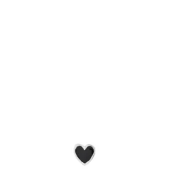 Stine A ørering - 1181 Petit Love Heart black enamel