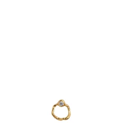 Stine A ørering - 1284 Petit Wavy Circle guldbelagt