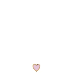 Stine A ørestik - 1181 Petit Love Heart light pink enamel guldbelagt