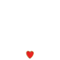 Stine A ørestik - 1181 petit love red heart enamel guldbelagt