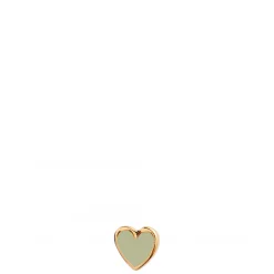 Stine A ørestik - 1181 petit love heart olive enamel guldbelagt